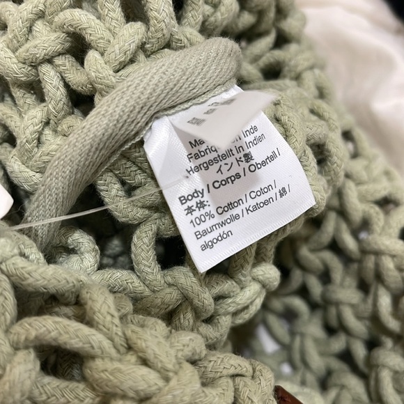 J.Crew NWT Cadiz hand knotted rope tote 💯% cotton - Picture 5 of 6